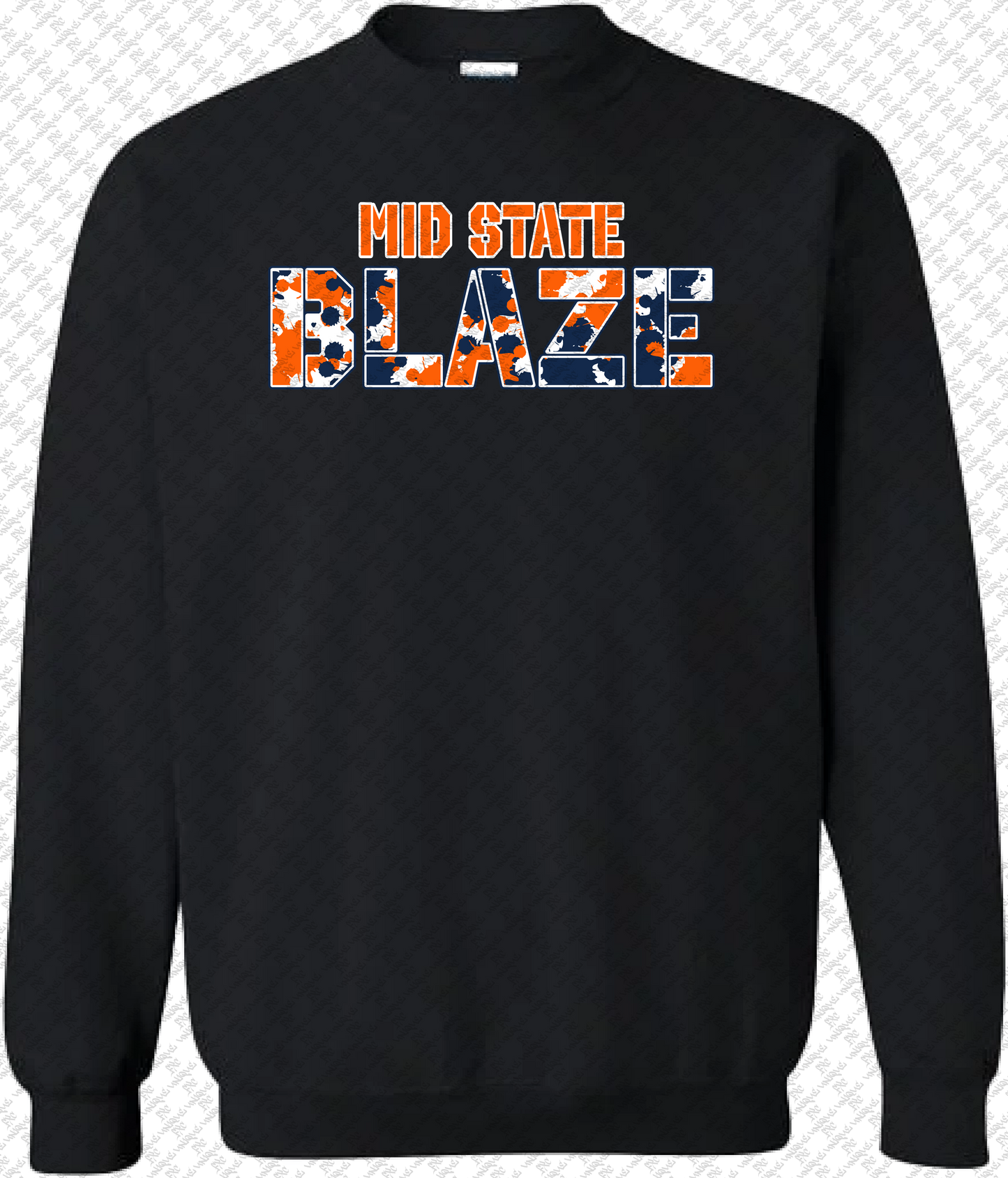 Blaze Block Camo Design Crewneck