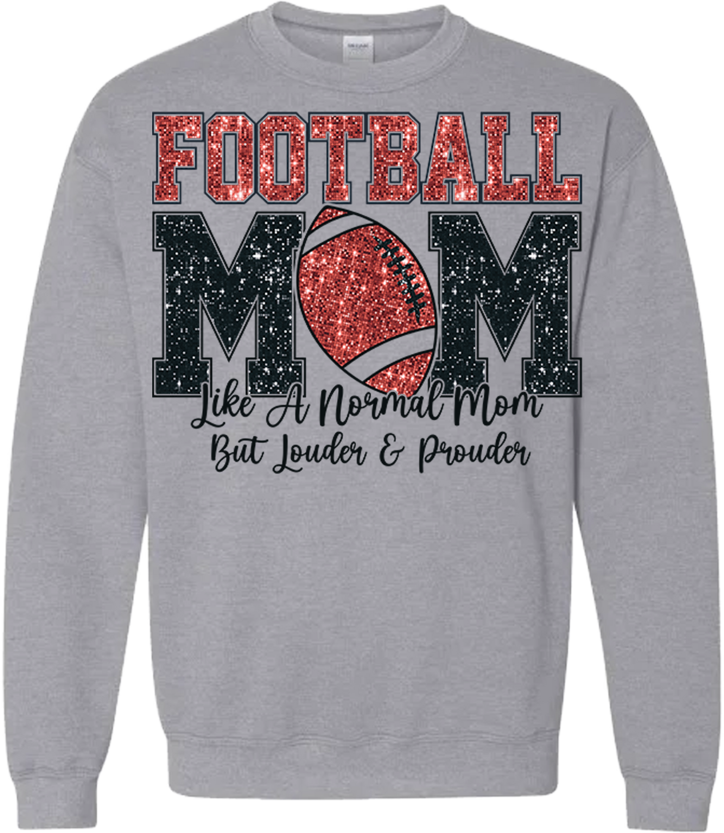 Glitter Loud Football Mom