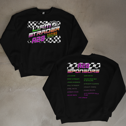 Liam Racing Purple Tones Crewneck