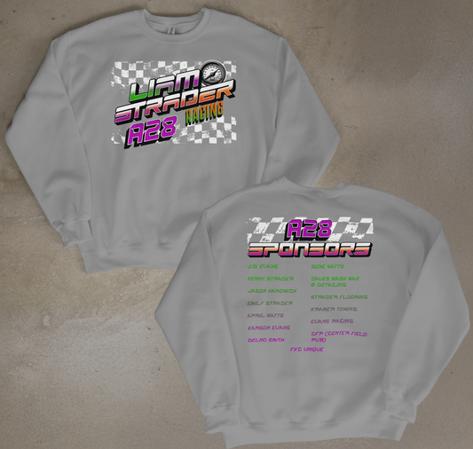 Liam Racing Purple Tones Crewneck