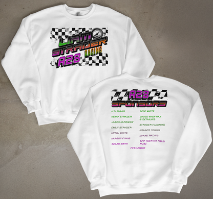 Liam Racing Purple Tones Crewneck