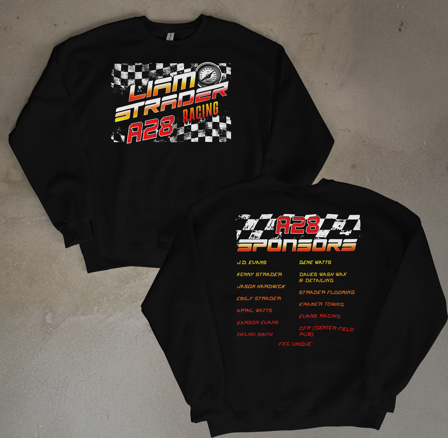Liam Racing Red Tones Crewneck