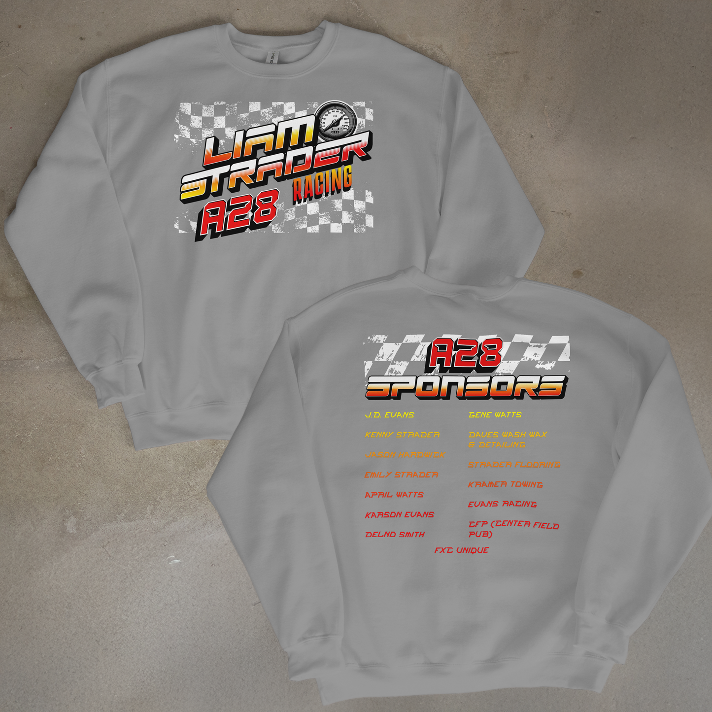 Liam Racing Red Tones Crewneck