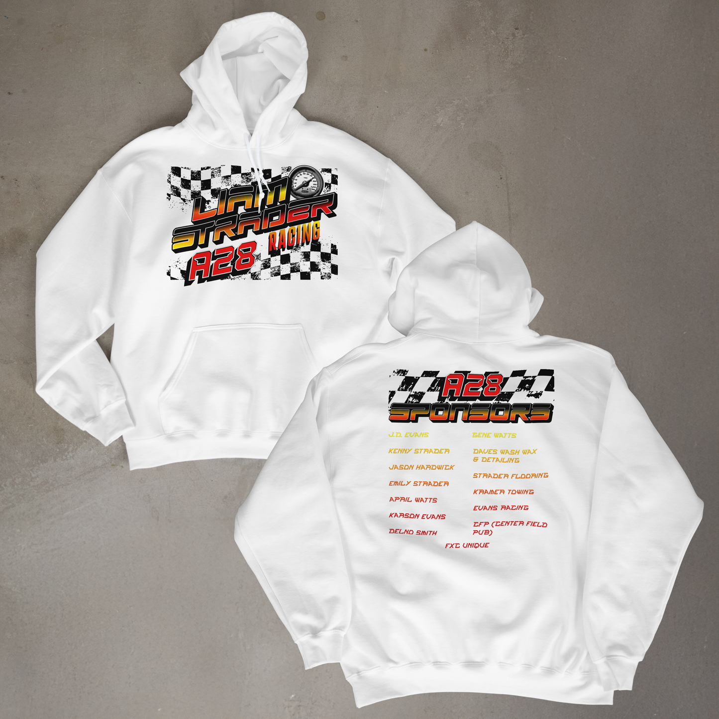 Liam Racing Red Tones Hoodie