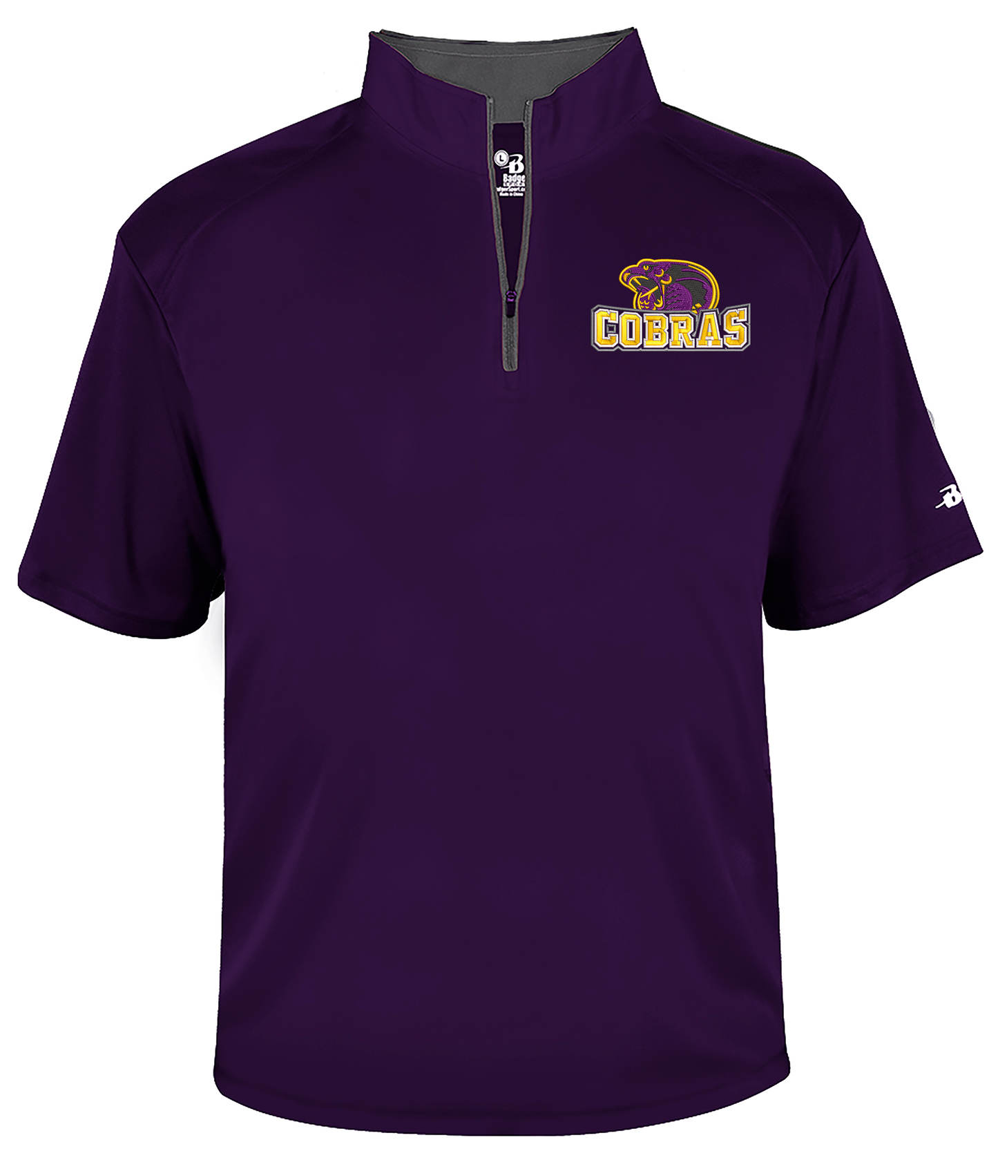 Cobras Short Sleeve Embroidered Dri-Fit Quarter Zips