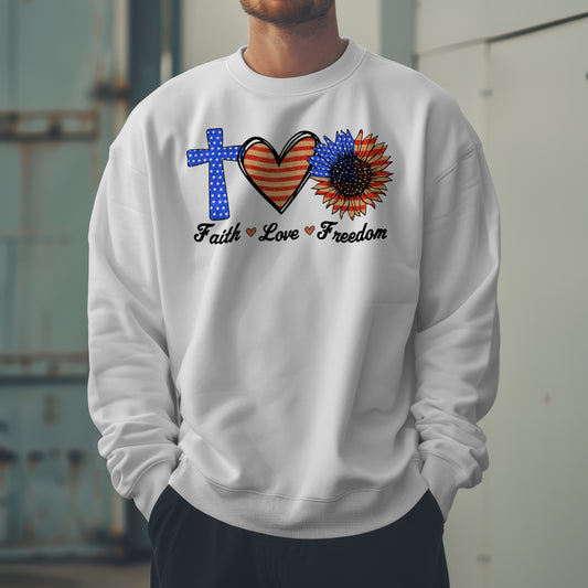 Faith, Love, Freedom Crewneck
