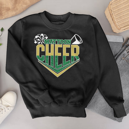 Mattoon Cheer Faux Glitter Crewneck