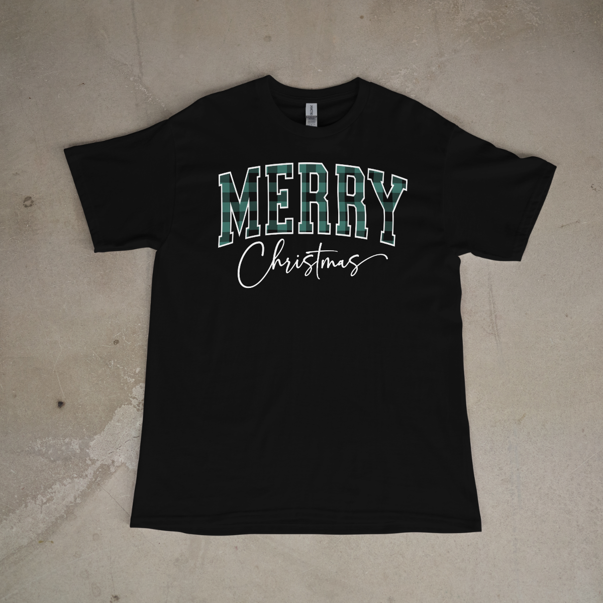 Merry Christmas Green Plaid