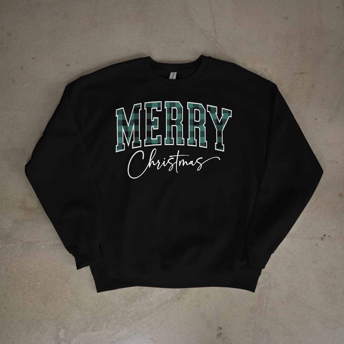 Merry Christmas Green Plaid