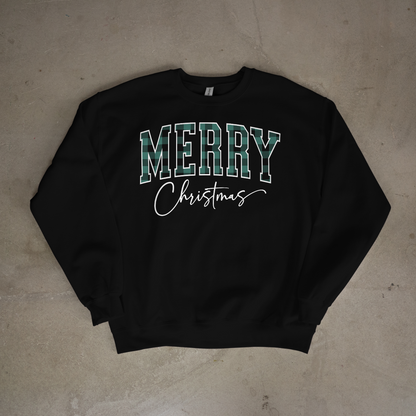Merry Christmas Green Plaid