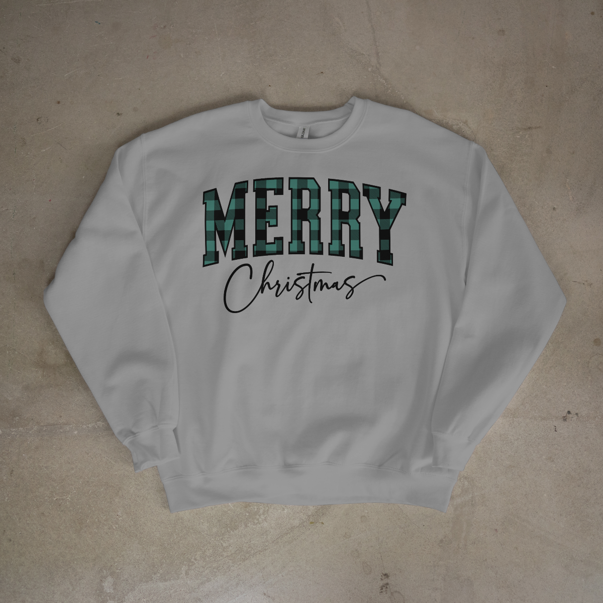 Merry Christmas Green Plaid