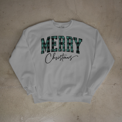 Merry Christmas Green Plaid