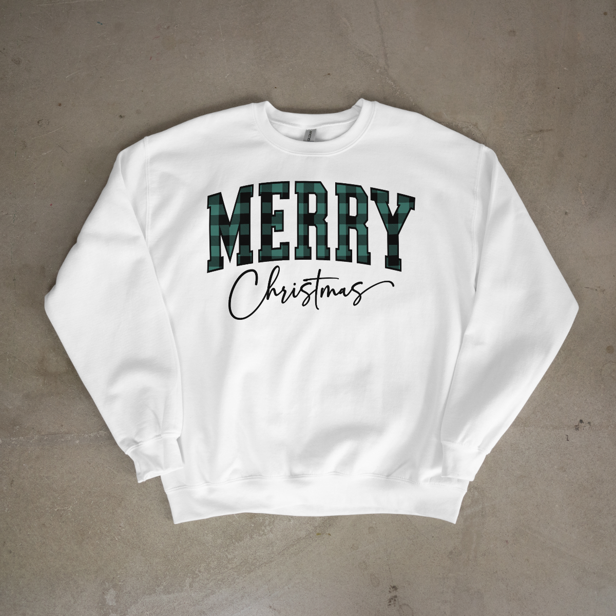 Merry Christmas Green Plaid