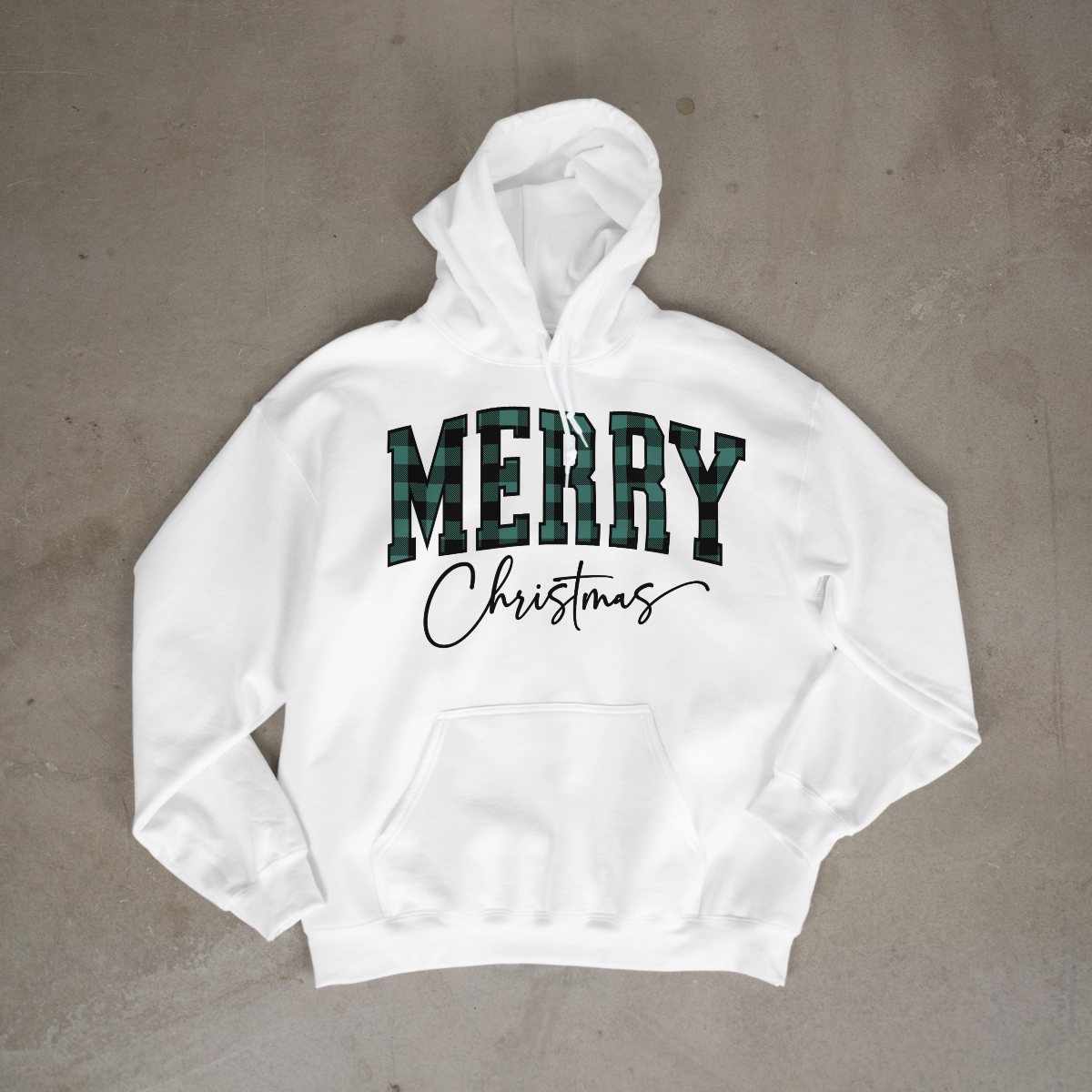 Merry Christmas Green Plaid