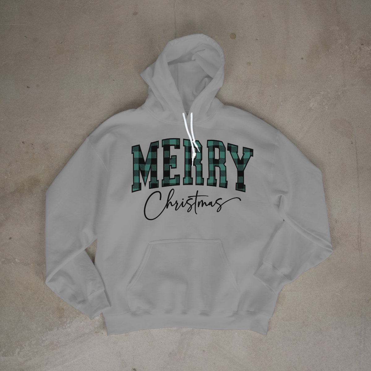 Merry Christmas Green Plaid