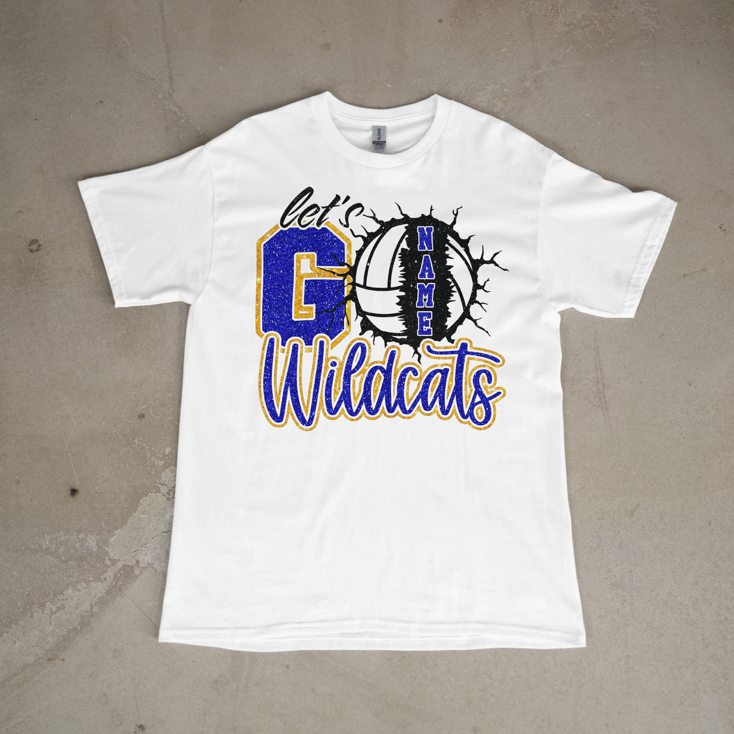 Let's Go Wildcats with Glitter