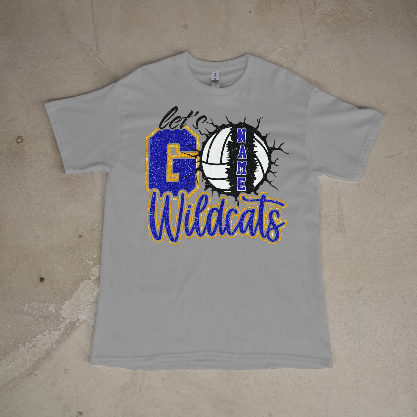 Let's Go Wildcats with Glitter