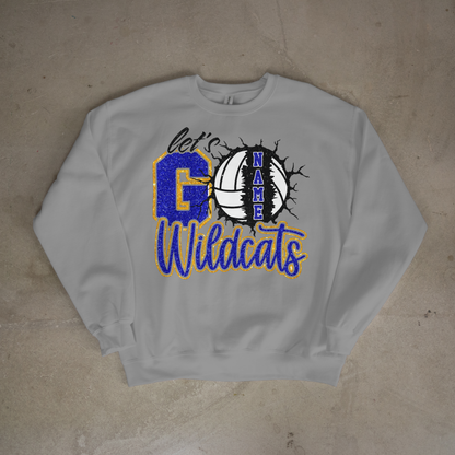 Let's Go Wildcats with Glitter