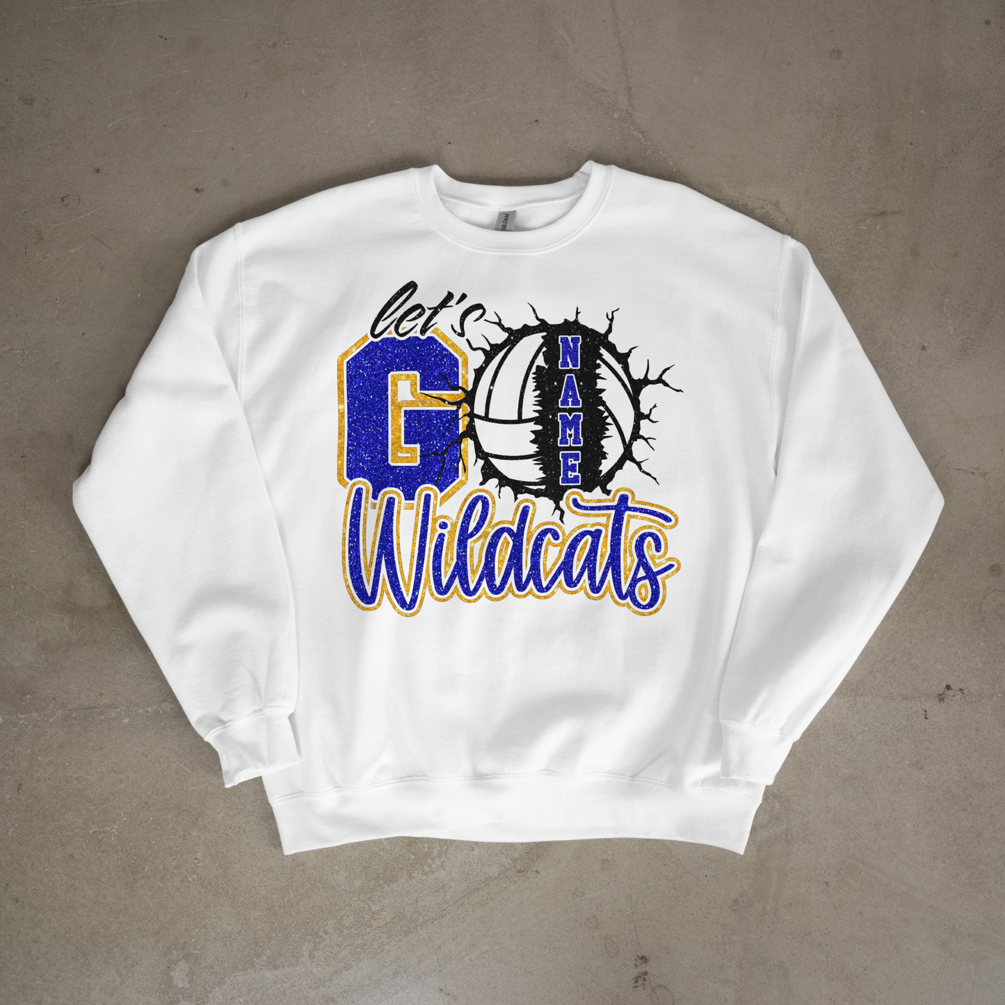 Let's Go Wildcats with Glitter