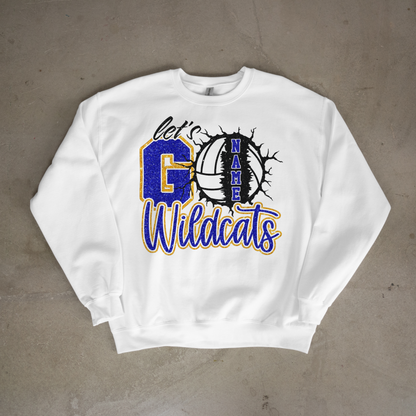 Let's Go Wildcats with Glitter