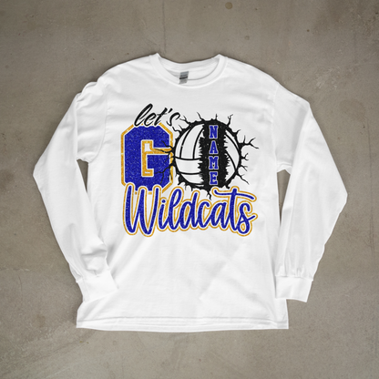 Let's Go Wildcats with Glitter