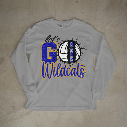 Let's Go Wildcats with Glitter
