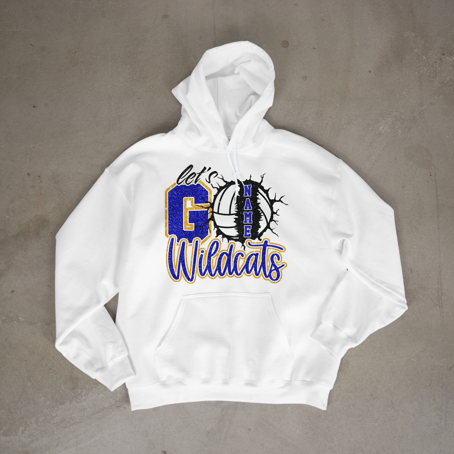 Let's Go Wildcats with Glitter