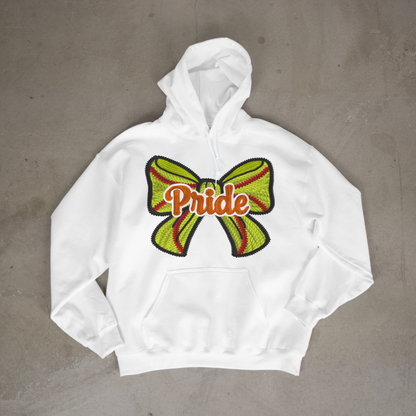 Pride Crochet Softball Bow