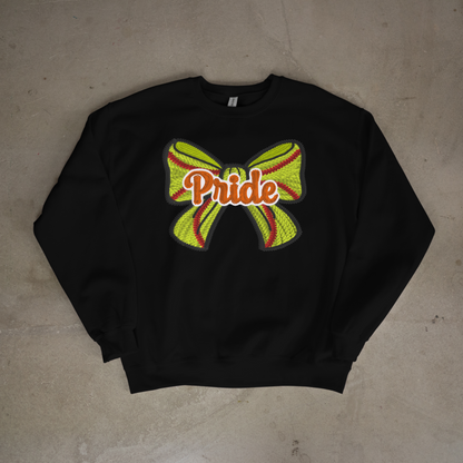 Pride Crochet Softball Bow