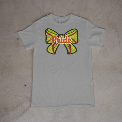 Pride Crochet Softball Bow