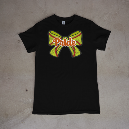 Pride Crochet Softball Bow