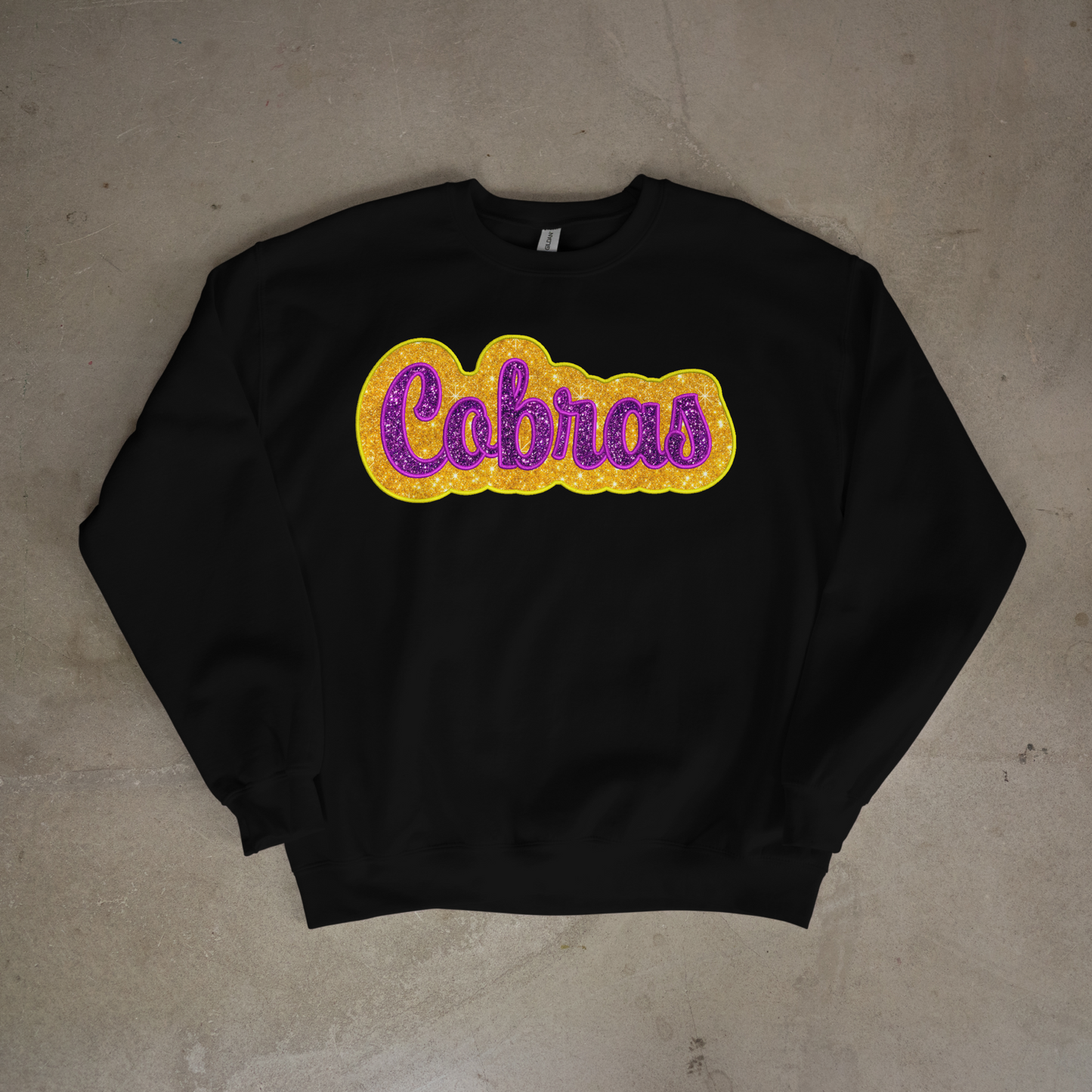 Cobras Double Glitter Applique