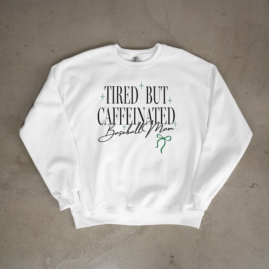 Tired But Caffeinated Baseball Mom