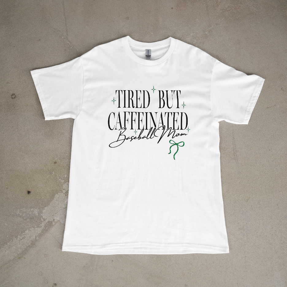 Tired But Caffeinated Baseball Mom