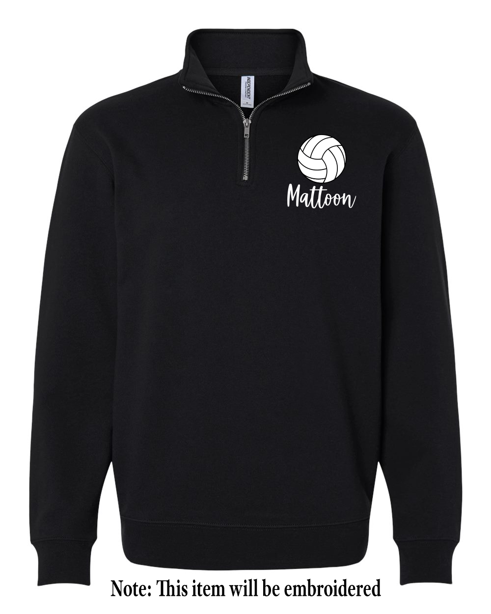 Embroidered Mattoon Volleyball Quarter Zip
