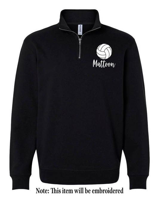 Embroidered Mattoon Volleyball Quarter Zip