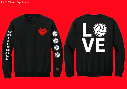 Love Volleyball Crewneck
