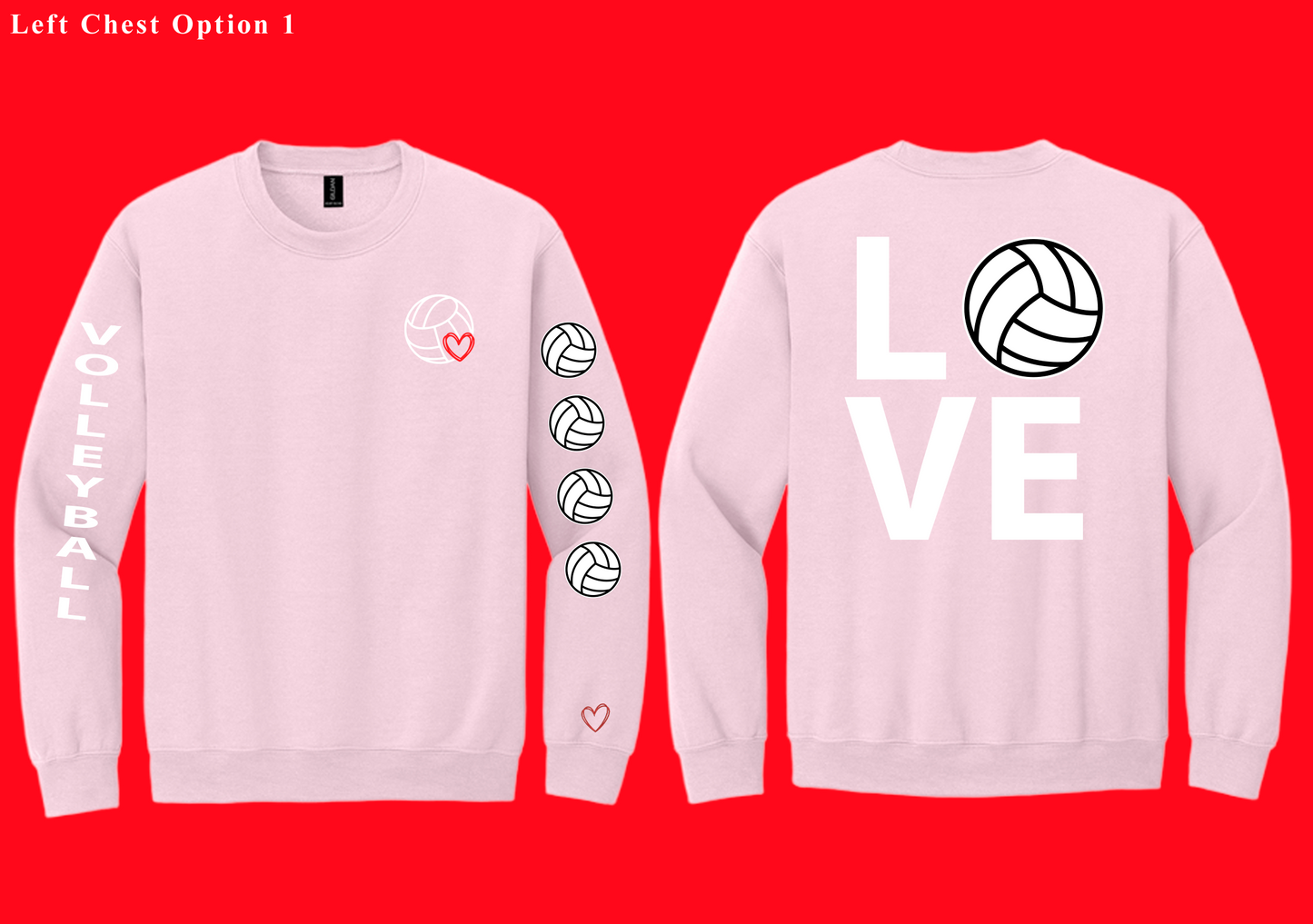 Love Volleyball Crewneck
