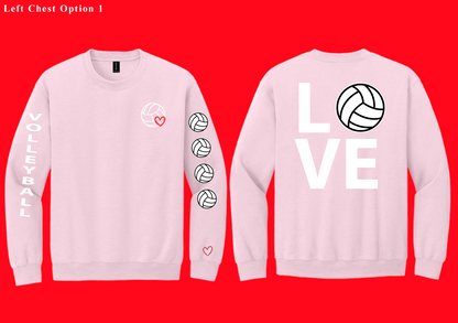Love Volleyball Crewneck