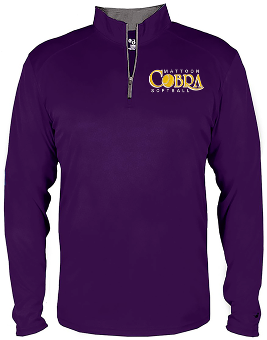 Cobras Long Sleeve Embroidered Dri-Fit Quarter Zips