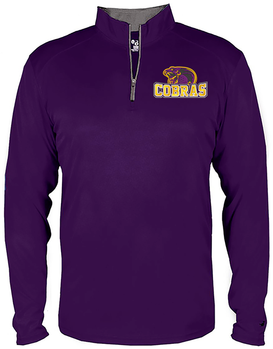 24/25 Cobras Long Sleeve Embroidered Dri-Fit Quarter Zips