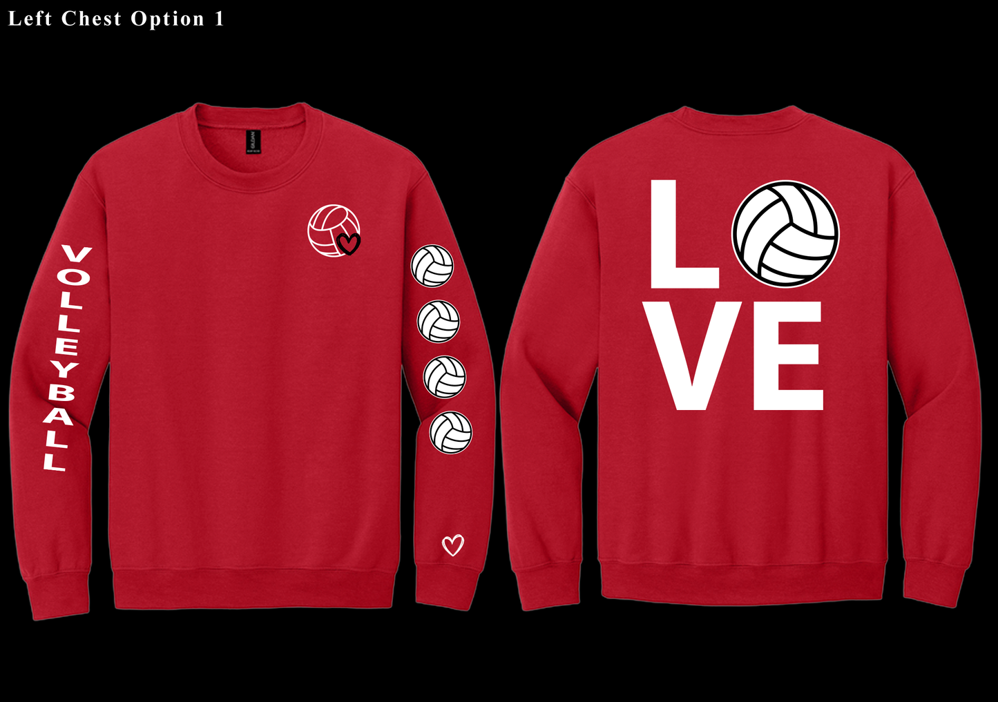 Love Volleyball Crewneck
