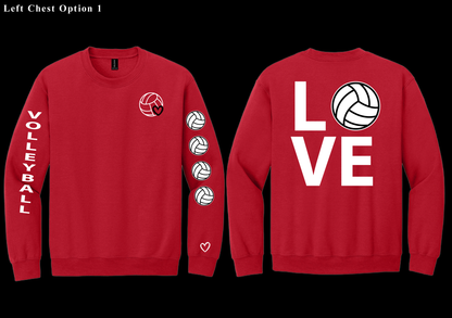 Love Volleyball Crewneck