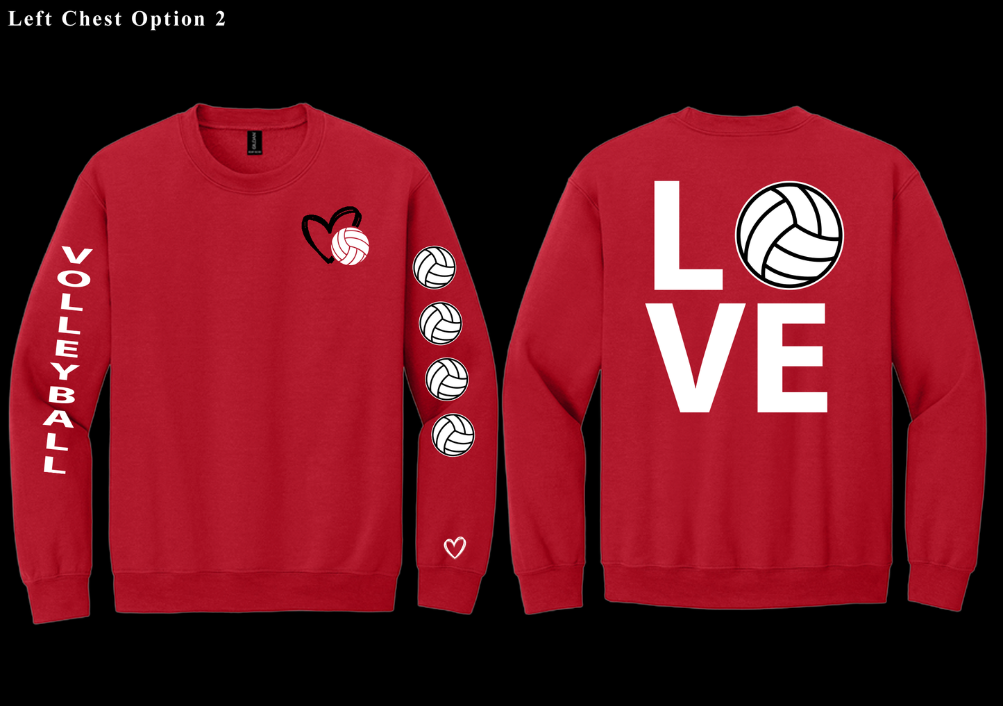 Love Volleyball Crewneck