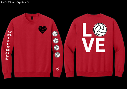 Love Volleyball Crewneck